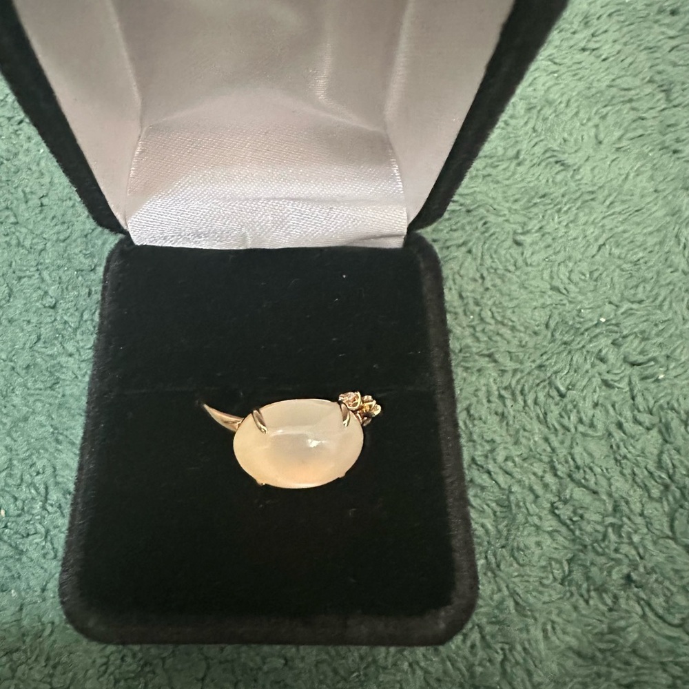 CELINE authentic 18k moonstone ring